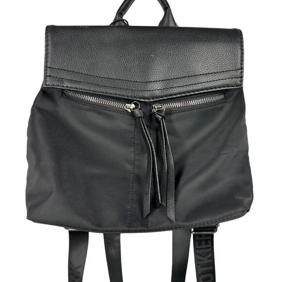 Botkier‎ Black Trigger Mini Backpack NWT Nylon Zippers Pockets - Picture 2 of 10